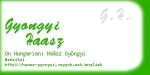 gyongyi haasz business card